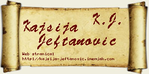 Kajsija Jeftanović vizit kartica